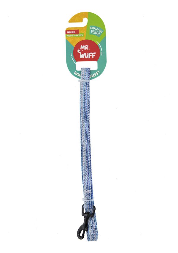 Correa Para Perros Grande Resistente Fuerte 1.20m Mr Wuff Color Azul - Imagen 2