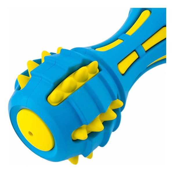 Juguete Pesa Mordedera Para Perro Flexible 17x7cm Mr Wuff Azul - Imagen 4