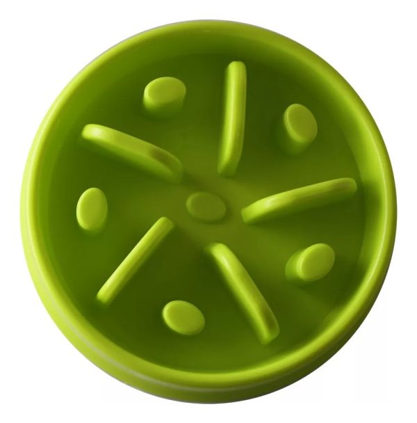 Plato Comedero Para Perro Interactivo Comida Lenta Mr Wuff Verde - Imagen 2