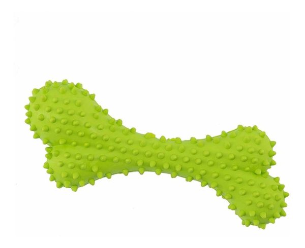 Juguete Para Perro Hueso Mordible Con Textura Sabor Res Verde - Imagen 2