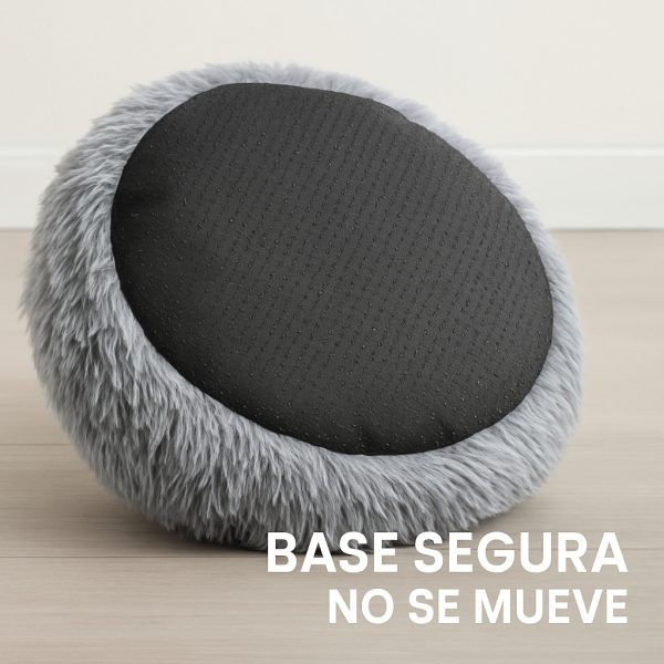 Cama Redonda Para Perro Gato Mascota Antiestrés Mr Wuff 70x70cm - Imagen 7