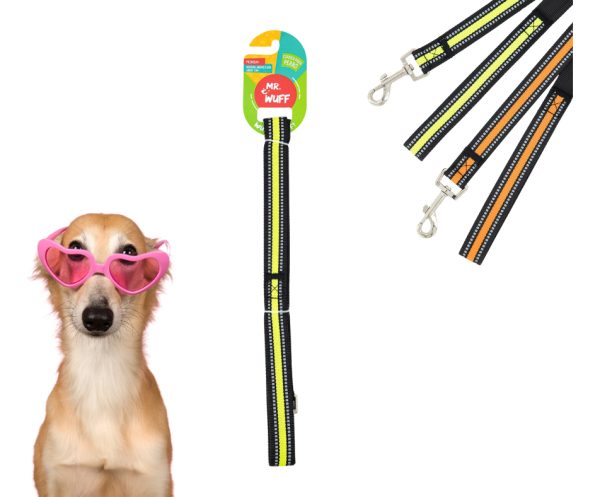 Correa Para Perro Resistente Fuerte Reflejante Mr Wuff Color Verde