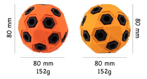 Juguete Pelota Dispensador Doble Grosor Para Perro Mr Wuff Color Naranja Oscuro - Imagen 4