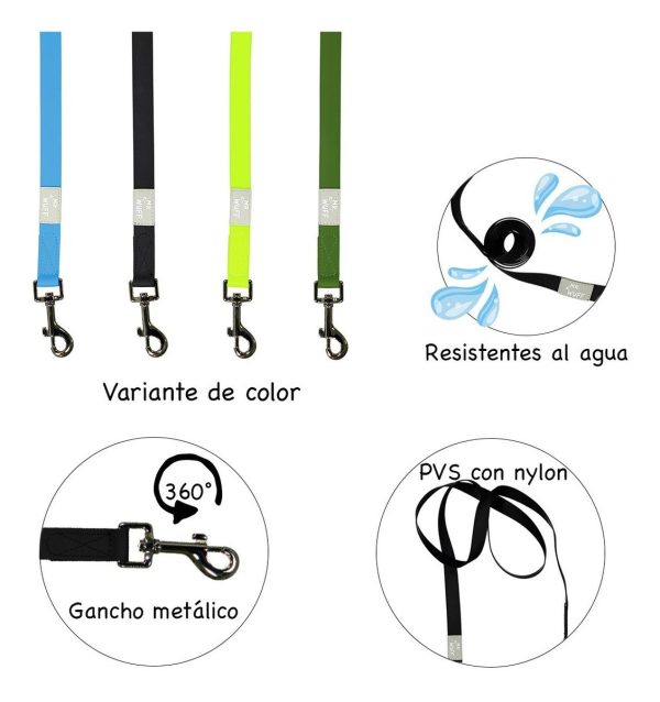 Correa Para Perro Resistente Calidad Mr Wuff Negro - Imagen 8