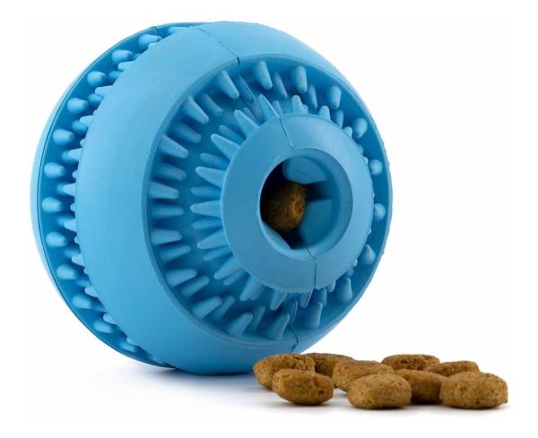 Juguete Pelota Perro Croquetas Resistente Grande Mr Wuff Azul L