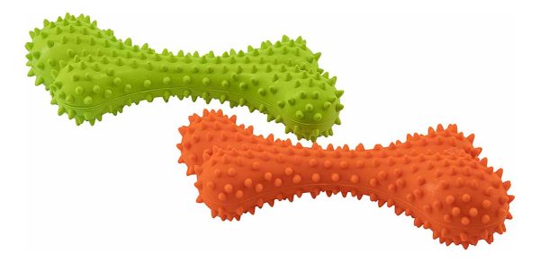 Juguete Para Perro Hueso Mordible Con Textura Sabor Res Naranja - Imagen 2