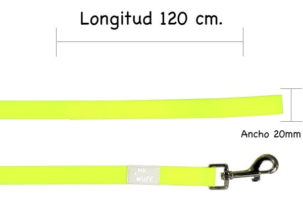 Correa Para Perro Resistente Calidad Mr Wuff Amarillo - Imagen 3