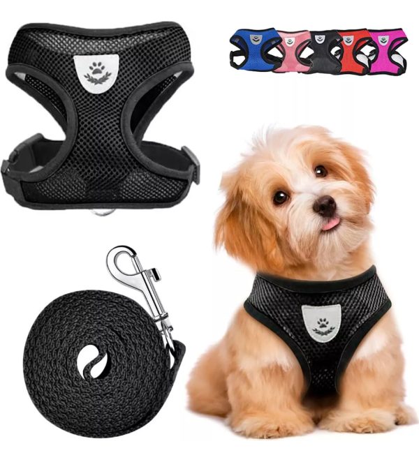 Pechera Perro Arnes Seguridad Mr Wuff Chico Mediano Y Grande Negro L42-56cm - Imagen 8