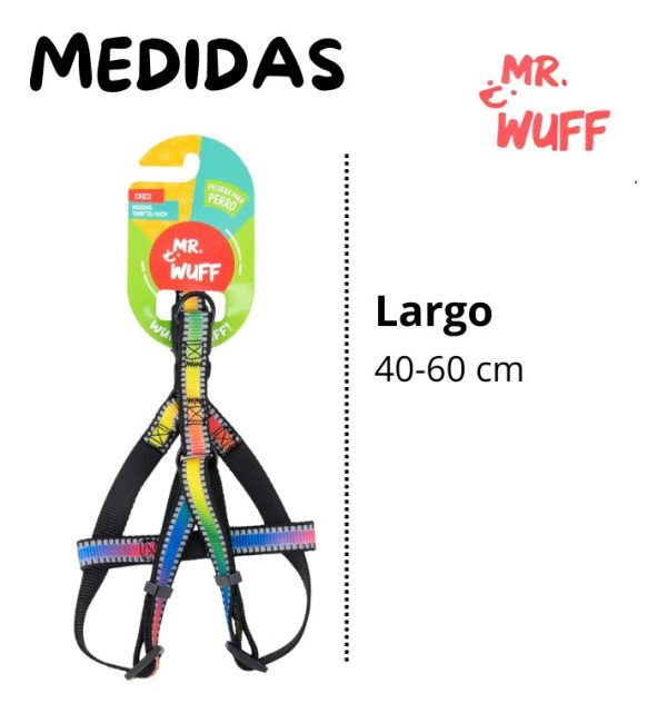 Pechera Arnes De Seguridad Para Perros Resistente Mr Wuff Multicolor L - Imagen 4