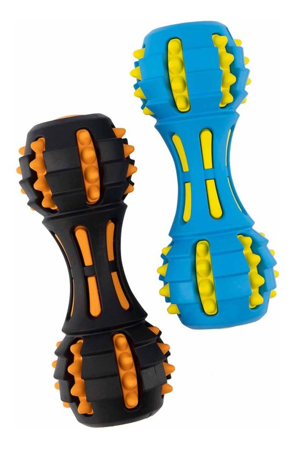 Juguete Pesa Mordedera Para Perro Flexible 17x7cm Mr Wuff Azul - Imagen 7