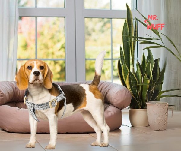 Pechera Arnes De Seguridad Para Perros Resistente Mr Wuff Gris M - Imagen 9