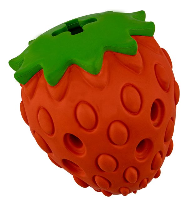 Juguete De Fresa Dispensadora Para Perros Mordible Mr Wuff
