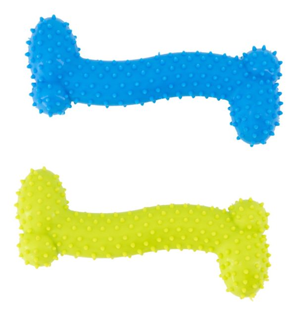 Juguete Mordedera Hueso Perro Mr Wuff Antiestres Resistente Azul - Imagen 8