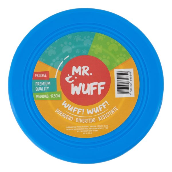 Frisbee Volador Perro Mr Wuff Resistente Flexible Azul - Imagen 2