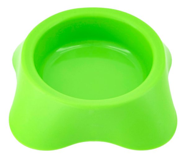Plato Comedero Para Perro Plastico Mediano 18x15x6cm Mr Wuff Color Verde - Imagen 2