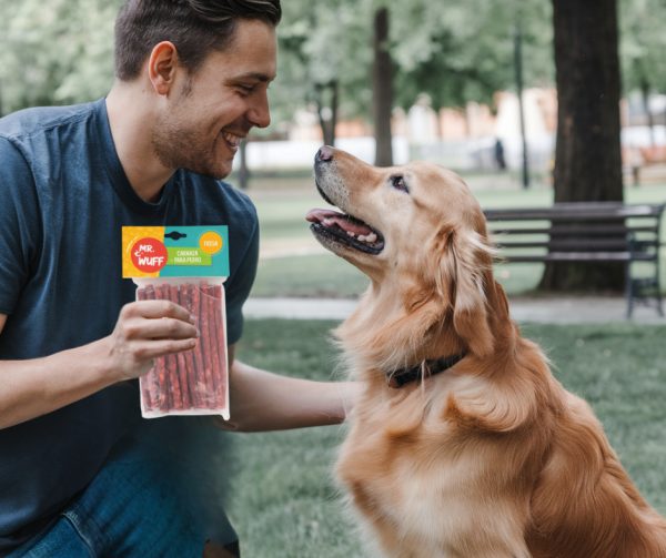 Premios Carnaza Perro Snack 20 Palitos 250gr Mr Wuff Sabor Fresa - Imagen 4