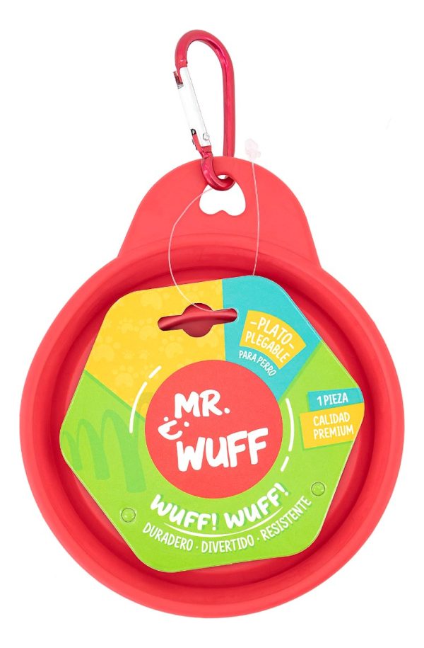 Plato Comedero Para Perro Plegable 11x6x3.5cm Mr Wuff Rosa - Imagen 7