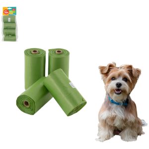 60 Bolsas Para Perros Popo Heces Sanitarias Mr Wuff 4 Rollos Verde