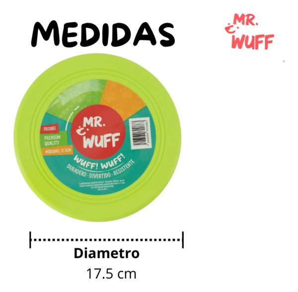 Frisbee Volador Perro Mr Wuff Resistente Flexible Verde - Imagen 4