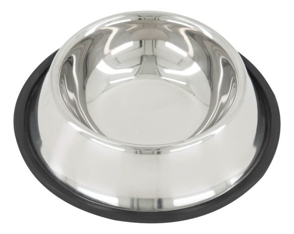 Plato Comedero Perro Antidezlizante 1.38kg 49oz 30cm Mr Wuff Color Plateado - Imagen 2