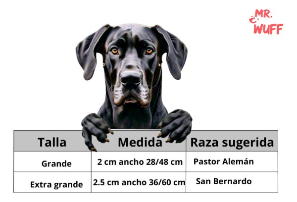 Collar Para Perros Gatos Mascotas Ajustable Mr Wuff Color Rojo Broche Tamaño Del Collar Xl - Imagen 3