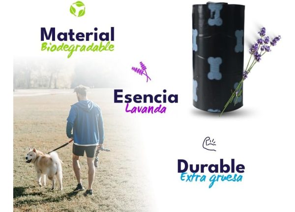 150 Bolsas Para Perro Popo Heces Sanitaria Mr Wuff 10 Rollos Negro - Imagen 3