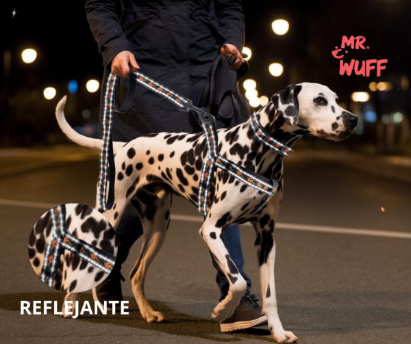 Pechera Arnés De Seguridad Perro Con Correa Y Collar Mr Wuff Negro M - Imagen 8