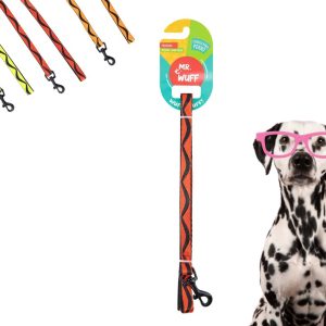Correa Para Perros Grande Resistente Fuerte 1.20m Mr Wuff Color Rojo