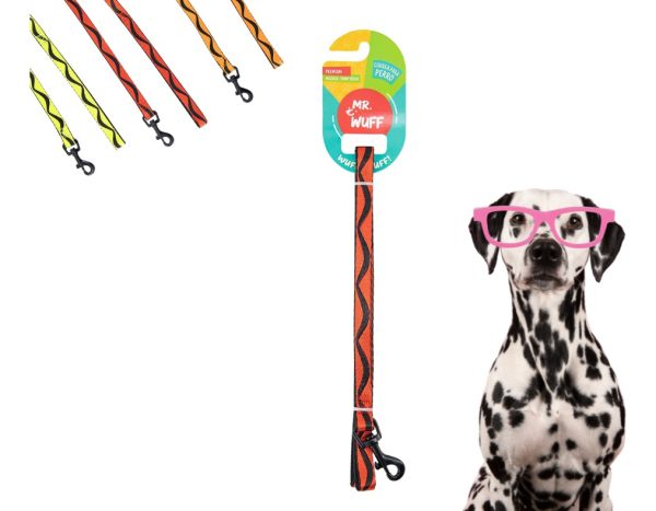 Correa Para Perros Grande Resistente Fuerte 1.20m Mr Wuff Color Rojo