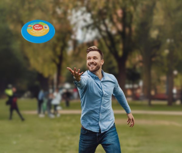 Frisbee Volador Perro Mr Wuff Resistente Flexible Azul - Imagen 5