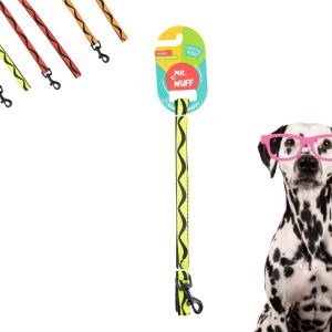 Correa Para Perros Grande Resistente Fuerte 1.20m Mr Wuff Amarillo