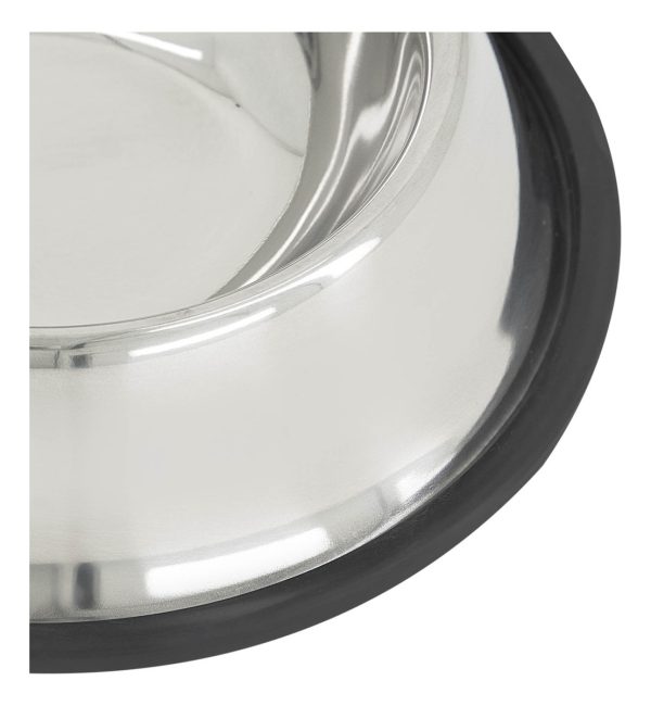 Plato Comedero Perro Antidezlizante 765 G 27oz 26 Cm Mr Wuff Color Plateado - Imagen 3