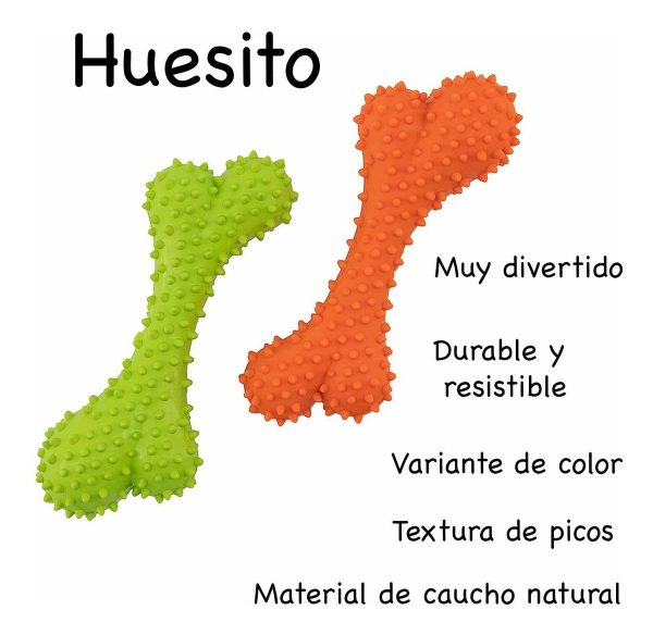 Juguete Para Perro Hueso Mordible Con Textura Sabor Res Verde - Imagen 4