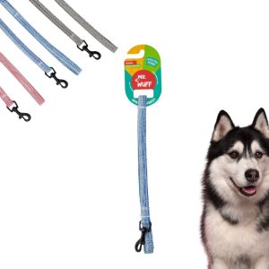 Correa Para Perros Grande Resistente Fuerte 1.20m Mr Wuff Azul