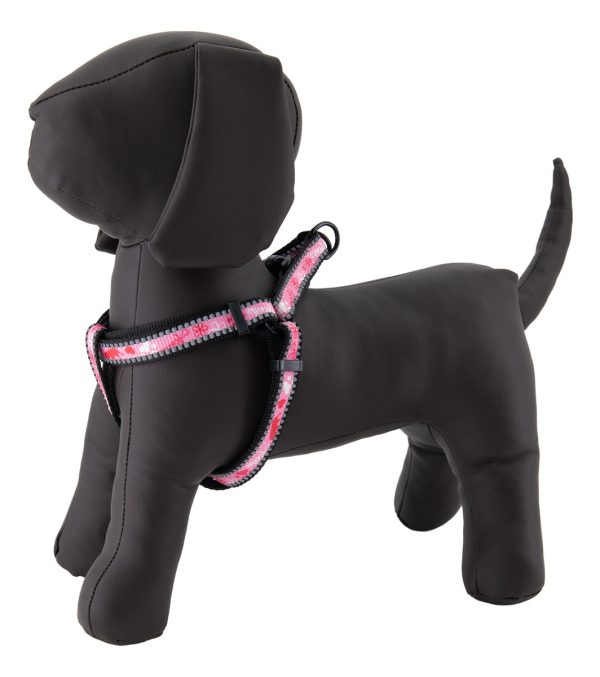 Pechera Arnes De Seguridad Para Perros Resistente Mr Wuff Rosa Flores M - Imagen 10