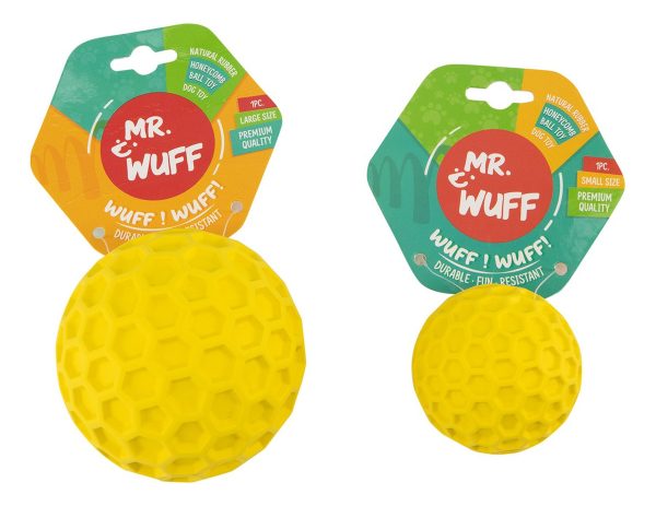 Pelota Juguete Para Perro De Sonido Mordible Grande Mr Wuff - Imagen 4