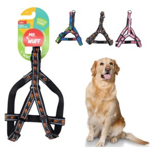Pechera Arnes De Seguridad Para Perros Resistente Mr Wuff Negro S