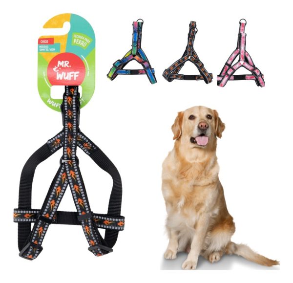 Pechera Arnes De Seguridad Para Perros Resistente Mr Wuff Negro S