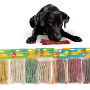 Premios Carnaza Perro Snack 20 Palitos 250gr Mr Wuff Sabor Fresa