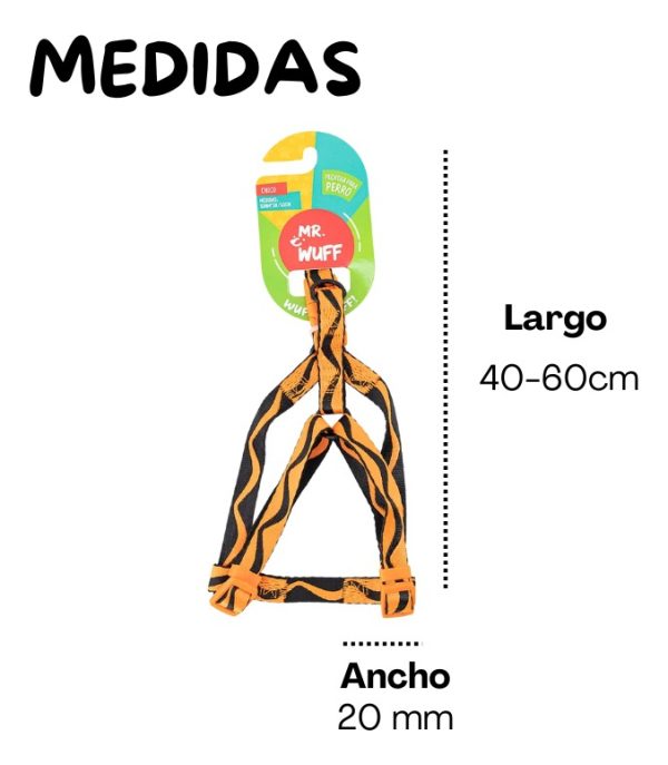 Pechera Arnes De Seguridad Para Perros Resistente Mr Wuff Naranja S - Imagen 4
