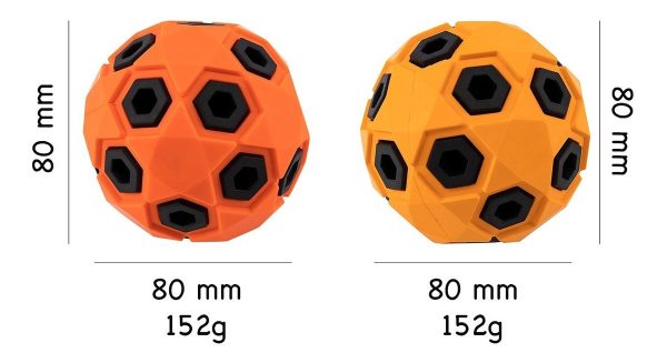 Juguete Pelota Para Croquetas Perro Resistente Color Mr.wuf Naranja Claro - Imagen 3