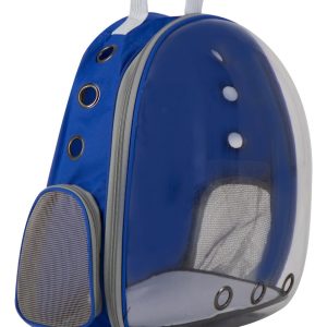 Mochila Transportadora Gato Perro Mr Wuff Comoda Back Azul
