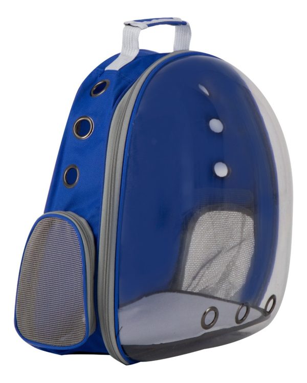 Mochila Transportadora Gato Perro Mr Wuff Comoda Back Azul