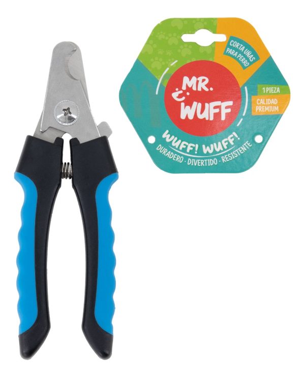 Corta Uñas Perro Gato Mascota Mr Wuff Antdeslizante Color Azul - Imagen 10
