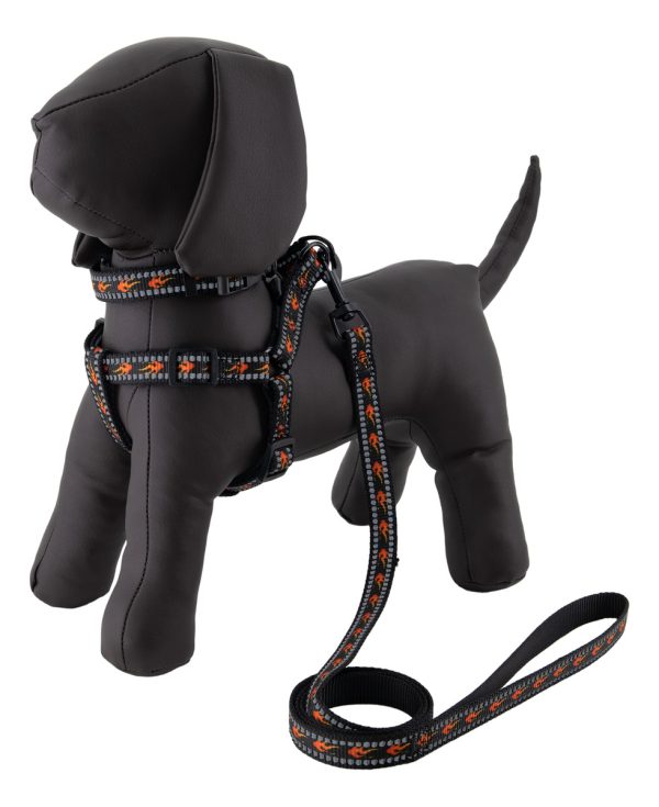 Pechera Arnés De Seguridad Perro Con Correa Y Collar Mr Wuff Negro M - Imagen 9