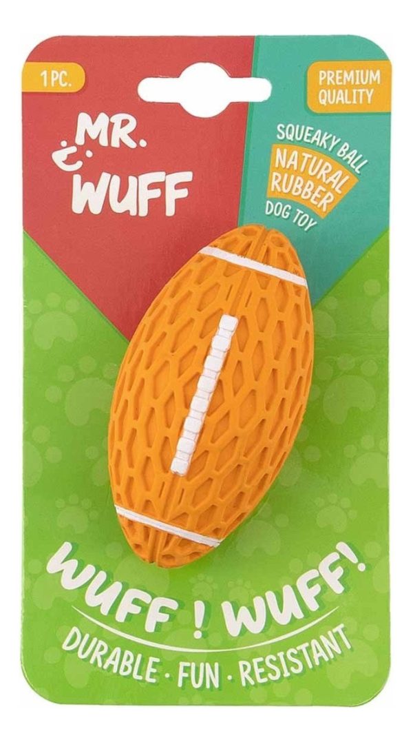 Pelota Perros Juguete Con Sonido Futbol Americano Mr Wuff - Imagen 7