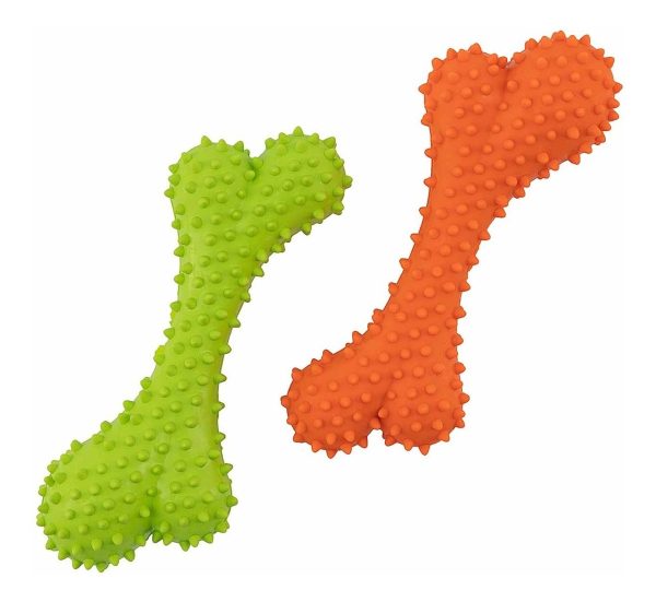 Juguete Para Perro Hueso Mordible Con Textura Sabor Res Verde - Imagen 7