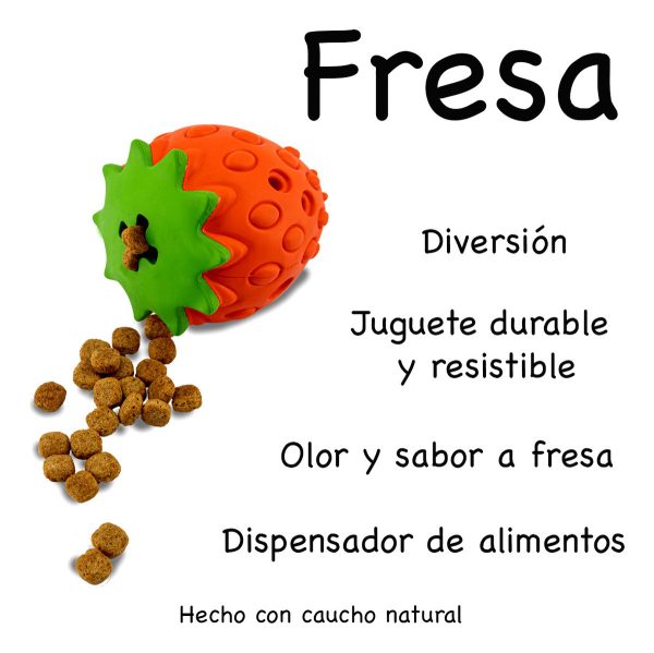 Juguete Para Perro Fresa Dispensadora Interactiva Plástico Mr Wuff - Imagen 5