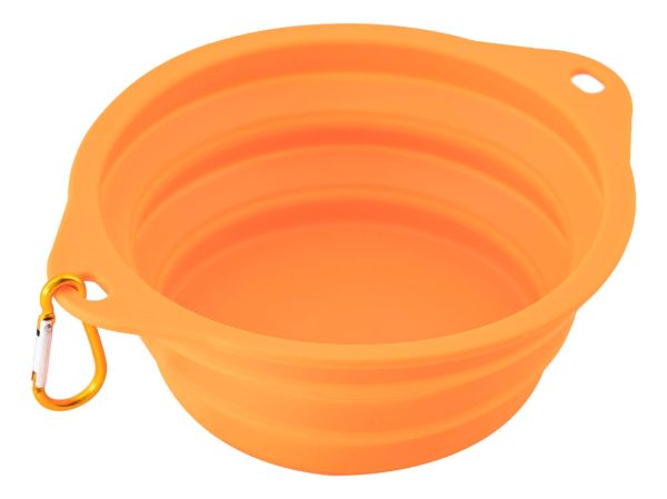 Plato Comedero Para Perro Plegable 16x12x6cm Mr Wuff Color Naranja - Imagen 2