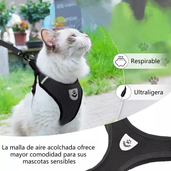 Pechera Perro Arnes Seguridad Mr Wuff Chico Mediano Y Grande Negro L42-56cm - Imagen 7